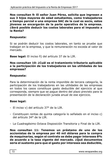 Aplicación práctica del Impuesto a la Renta de Empresas 2017