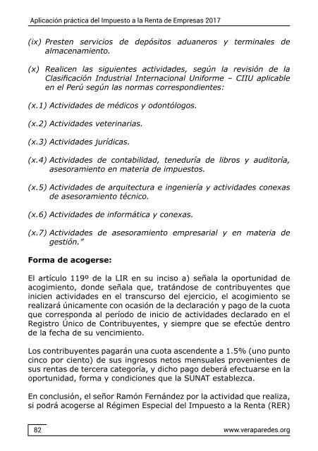 Aplicación práctica del Impuesto a la Renta de Empresas 2017