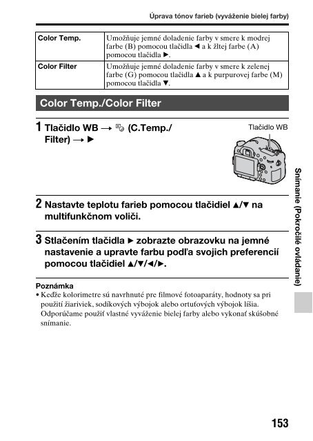 Sony SLT-A77M - SLT-A77M Consignes d&rsquo;utilisation Slovaque