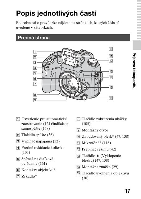 Sony SLT-A77M - SLT-A77M Consignes d&rsquo;utilisation Slovaque