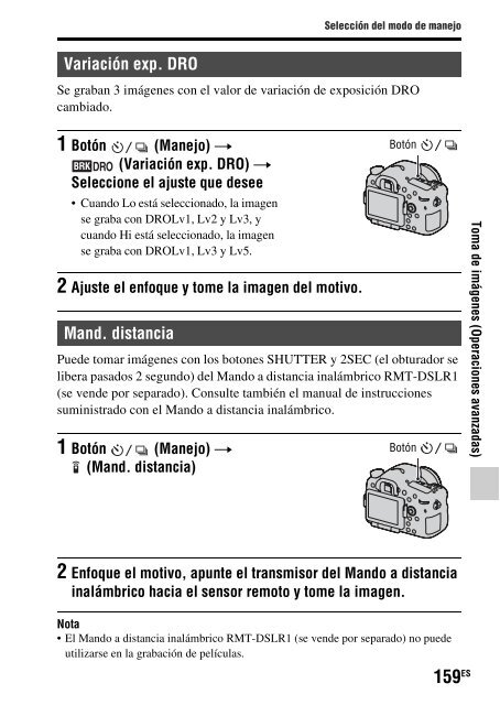 Sony SLT-A77M - SLT-A77M Consignes d&rsquo;utilisation Espagnol