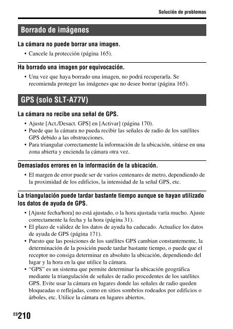 Sony SLT-A77M - SLT-A77M Consignes d&rsquo;utilisation Espagnol