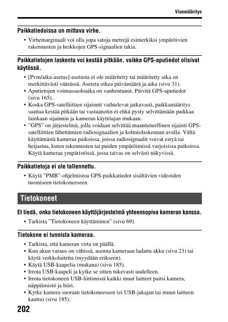 Sony SLT-A77M - SLT-A77M Consignes d&rsquo;utilisation Finlandais