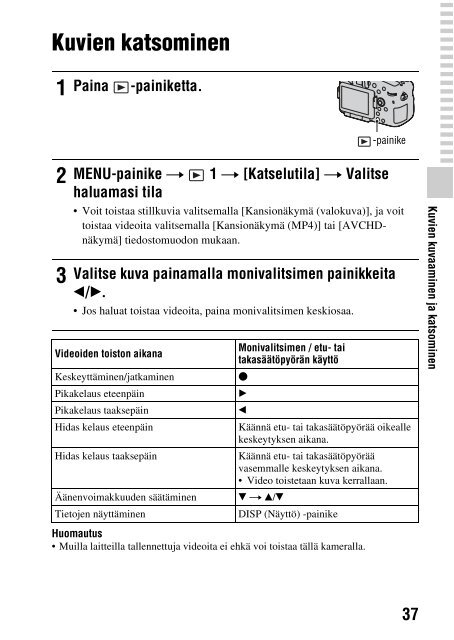 Sony SLT-A77M - SLT-A77M Consignes d&rsquo;utilisation Finlandais