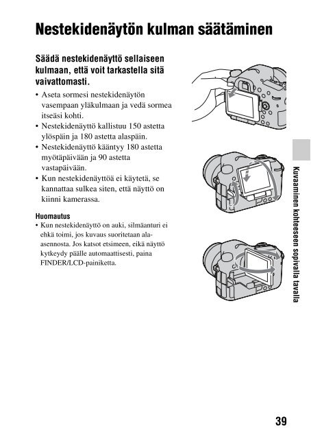 Sony SLT-A77M - SLT-A77M Consignes d&rsquo;utilisation Finlandais