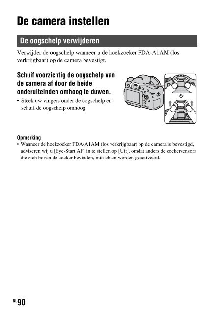 Sony SLT-A77M - SLT-A77M Consignes d&rsquo;utilisation N&eacute;erlandais