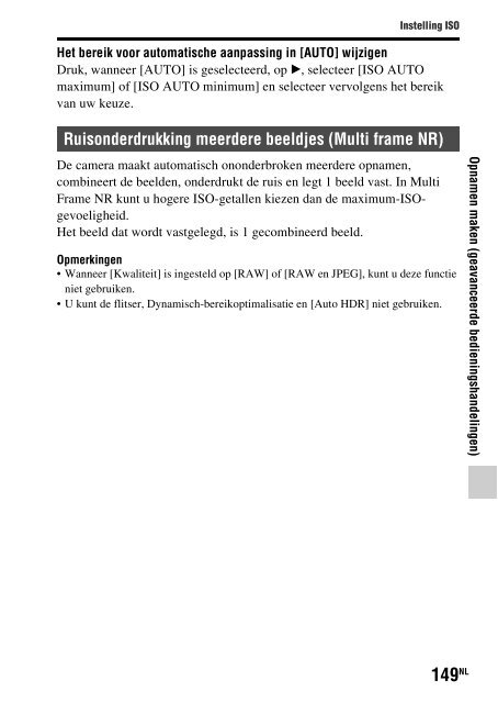 Sony SLT-A77M - SLT-A77M Consignes d&rsquo;utilisation N&eacute;erlandais