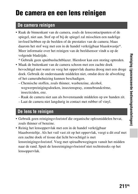 Sony SLT-A77M - SLT-A77M Consignes d&rsquo;utilisation N&eacute;erlandais