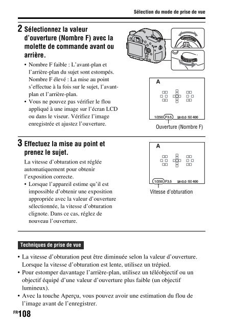 Sony SLT-A77M - SLT-A77M Consignes d&rsquo;utilisation Fran&ccedil;ais