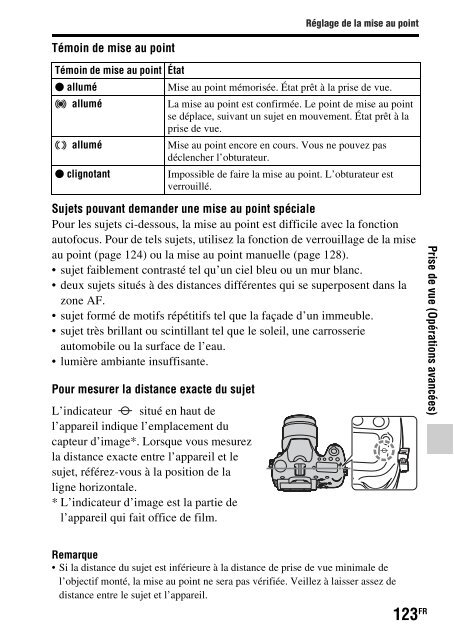 Sony SLT-A77M - SLT-A77M Consignes d&rsquo;utilisation Fran&ccedil;ais