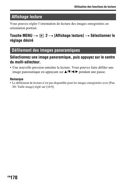 Sony SLT-A77M - SLT-A77M Consignes d&rsquo;utilisation Fran&ccedil;ais