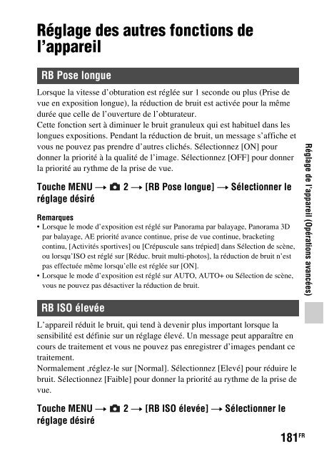 Sony SLT-A77M - SLT-A77M Consignes d&rsquo;utilisation Fran&ccedil;ais