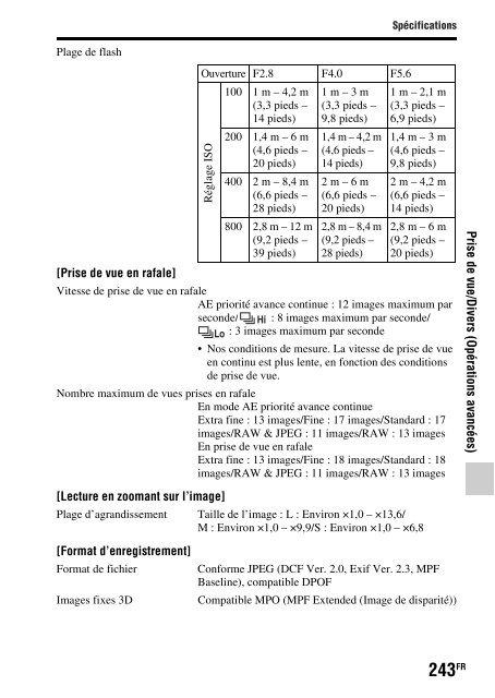 Sony SLT-A77M - SLT-A77M Consignes d&rsquo;utilisation Fran&ccedil;ais