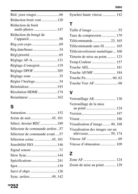 Sony SLT-A77M - SLT-A77M Consignes d&rsquo;utilisation Fran&ccedil;ais