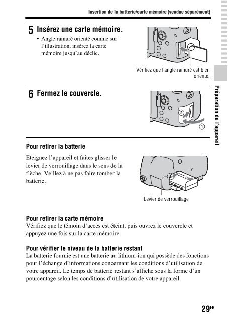 Sony SLT-A77M - SLT-A77M Consignes d&rsquo;utilisation Fran&ccedil;ais