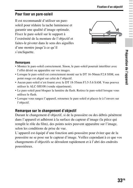 Sony SLT-A77M - SLT-A77M Consignes d&rsquo;utilisation Fran&ccedil;ais