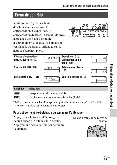 Sony SLT-A77M - SLT-A77M Consignes d&rsquo;utilisation Fran&ccedil;ais