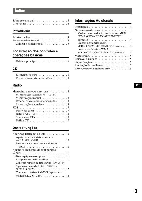 Sony CDX-GT121 - CDX-GT121 Mode d'emploi Grec