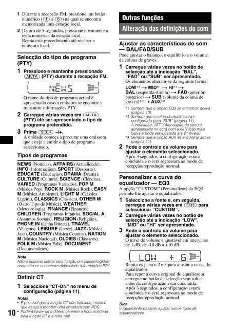 Sony CDX-GT121 - CDX-GT121 Mode d'emploi Grec