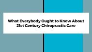 21st Century Chiropractic Care