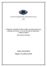 Dissertação do Mestrado de Jochua Baloi