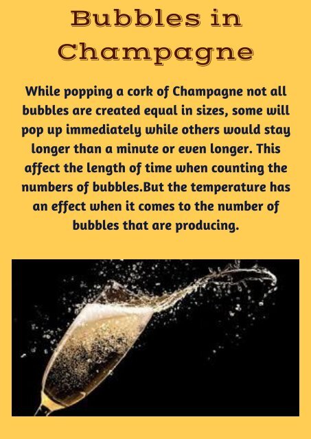 Why Champagne has Bubbles-