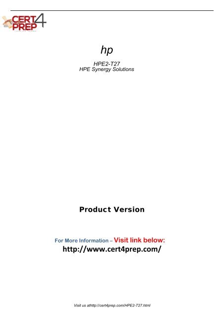 HPE2-T27 Practice Test Software