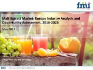 Europe Malt Extract Market Analysis Will Expand at a CAGR of 5.6% from 2016-2026
