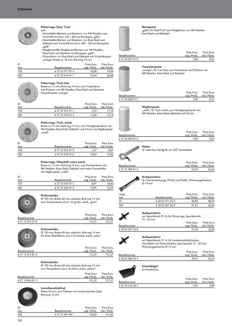 Schub FEIN Preiskatalog 2017