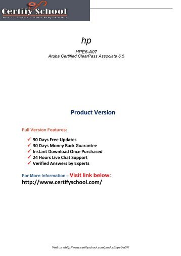 HPE6-A07 Study Material