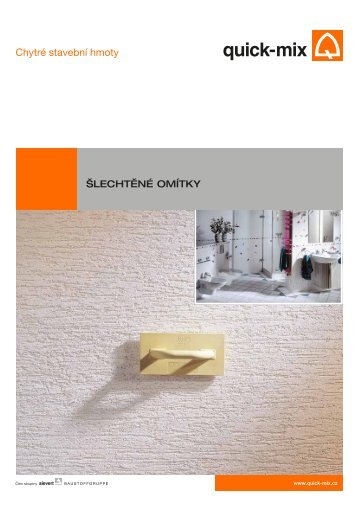 Ušlechtilé omítky - CZ