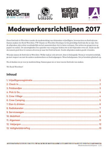 medewerkersrichtlijnen 2017