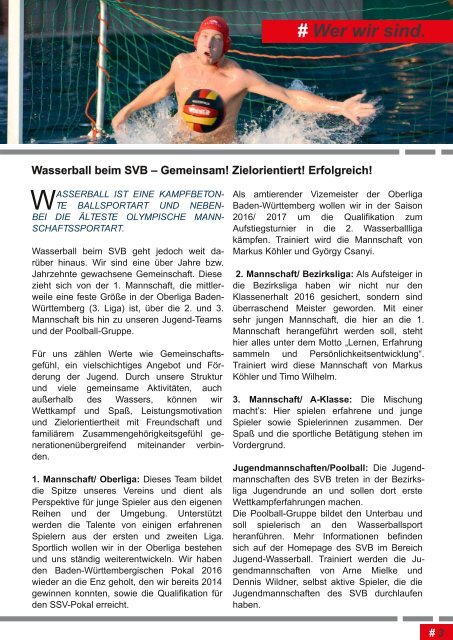 Schwimmverein Bietigheim e.V. - Wasserball Broschüre 2017
