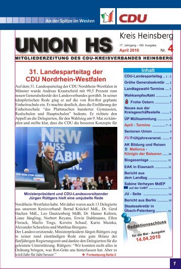 April 2010 - CDU Kreisverband Heinsberg