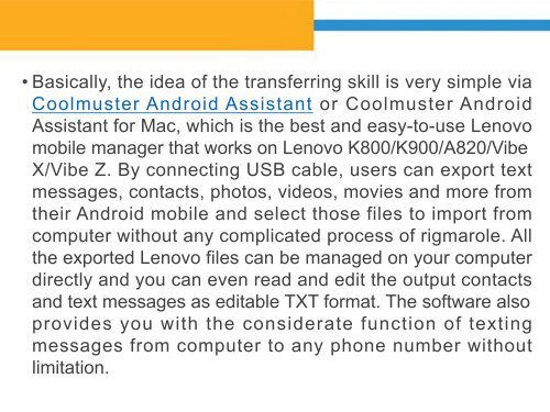 Transfer ContactsMessagesPhotosVideos from Lenovo to Computer