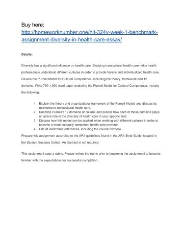 hlt v week collaborative learning community consumerism in hlt v week benchmark assignment diversity in health care essay