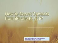 How to Export Contacts from iPhone to VCF?