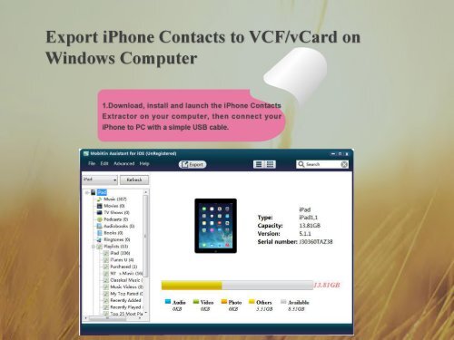 How to Export Contacts from iPhone to VCF?