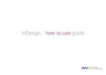 Indesign - how to use
