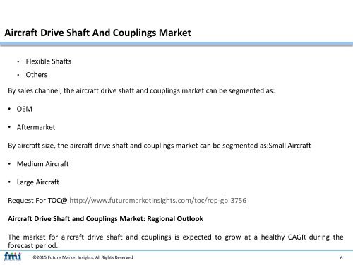 Aircraft Drive Shaft And Couplings Market Value Share, Analysis and Segments 2017-2027