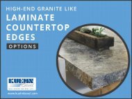 Granite like Laminate Countertop Edges Options