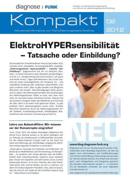 ElektroHYPERsensibilität - Diagnose Funk