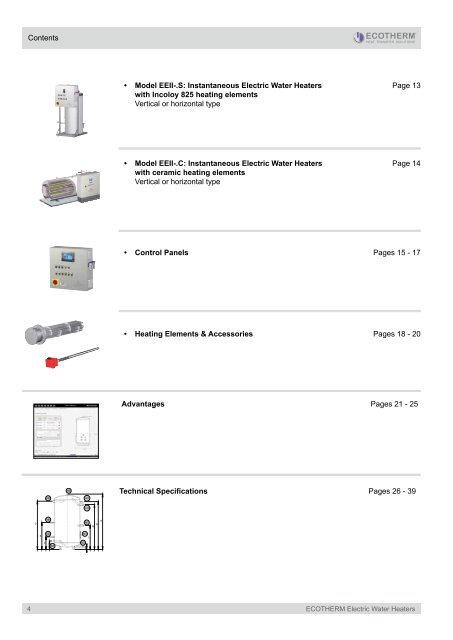 ECOTHERM Electric Water Heaters