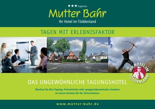 Tagungsprospekt Hotel Mutter Bahr 2017