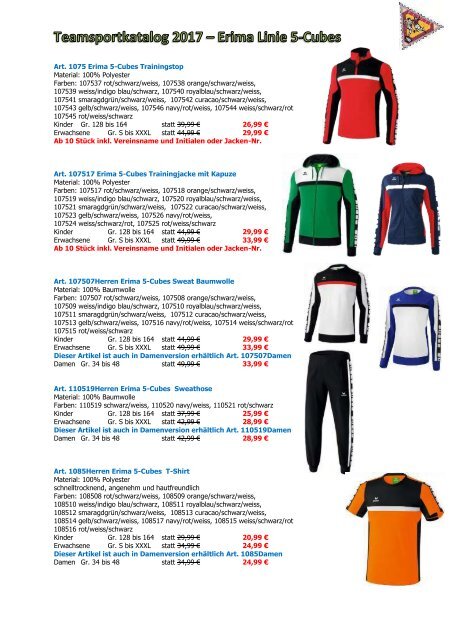 Teamsportkatalog 2017  Keeper 2000