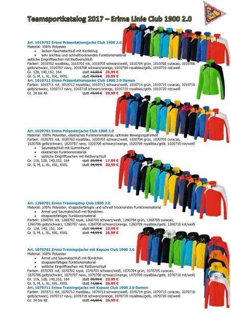 Teamsportkatalog 2017  Keeper 2000