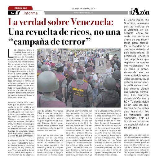Diario La Razón viernes 19 de mayo de 2017