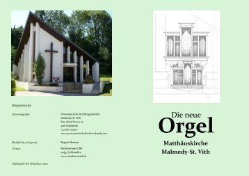 Festschrift zur Orgel - Protestantische Kirchengemeinde Malmedy ...