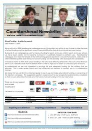 Coombeshead Academy Newsletter - Issue 60