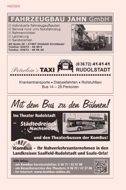 Spielzeitheft 2017-18 / Theater Rudolstadt